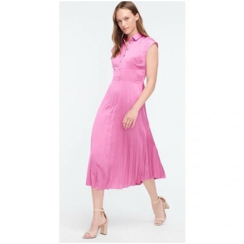 JCrew Collared Pleated Dress